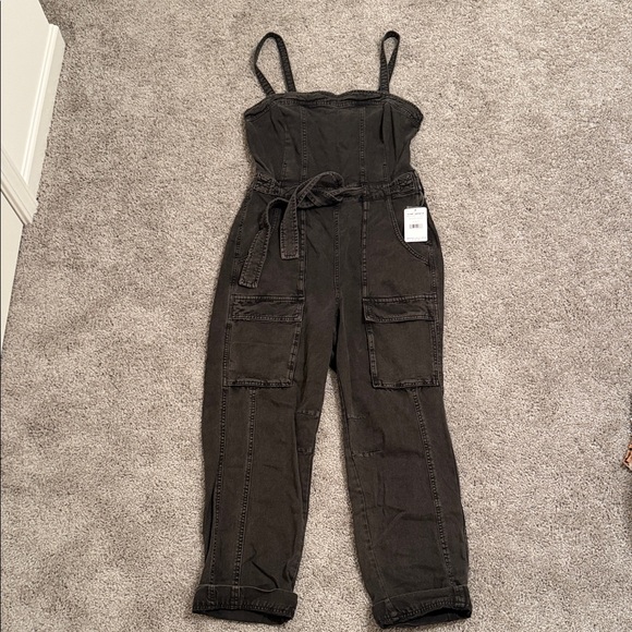 Free People Pants - ❤️ Free People Black Cargo Utility Jumpsuit